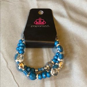 Blue & Silver Beaded Bracelet
